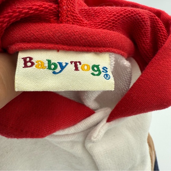 Vintage Infant Boy Ships Ahoy Bear Themed Snap up Hoodie 3-6 Months 100% Cotton - Picture 5 of 5